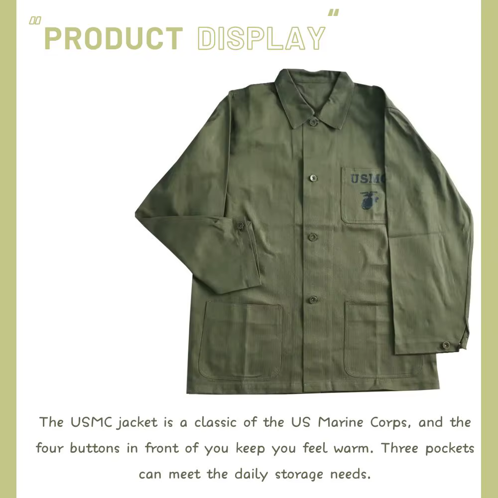 Replica de chaqueta WW2 en estilo HBT Softshell