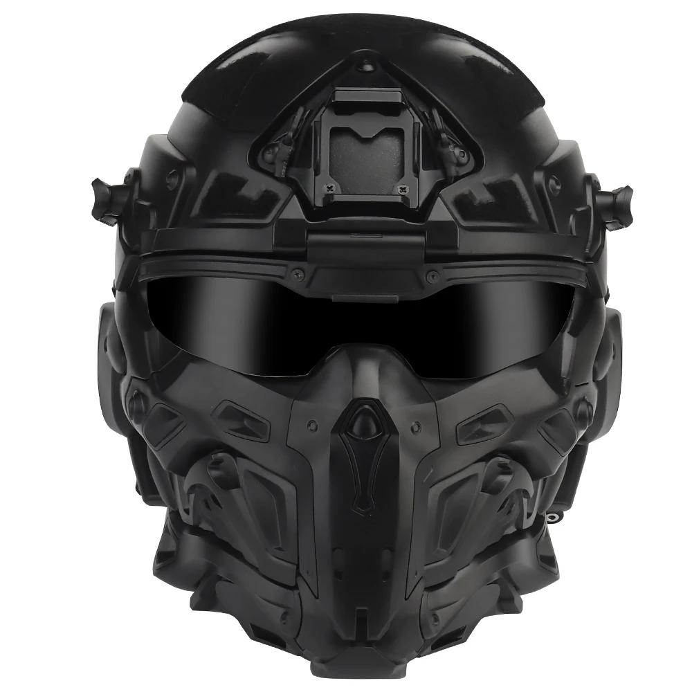 Casco de Asalto Táctico Máscara Modular Ventilador Antivaho Airsoft
