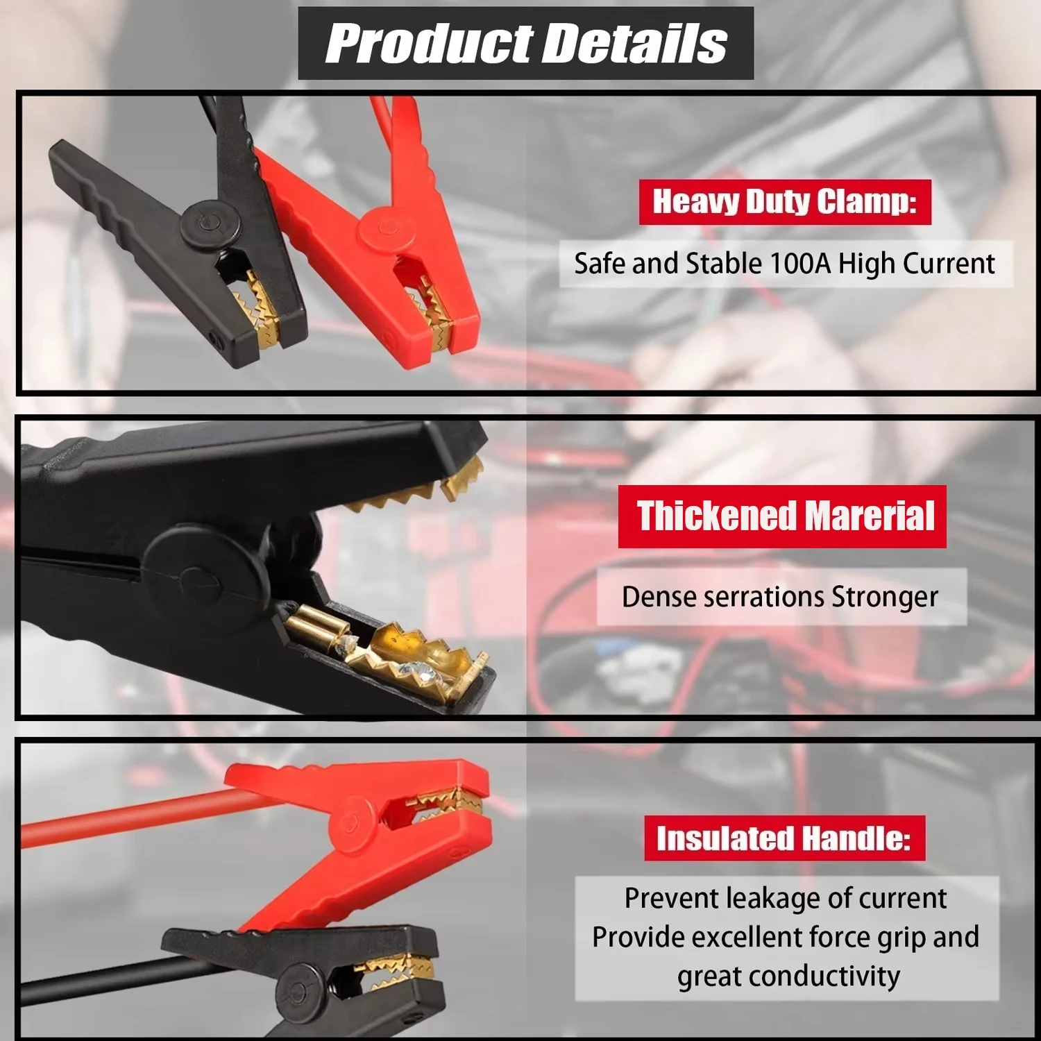 Makita cable arranque de emergencia batería litio alta resistencia - imagen 3