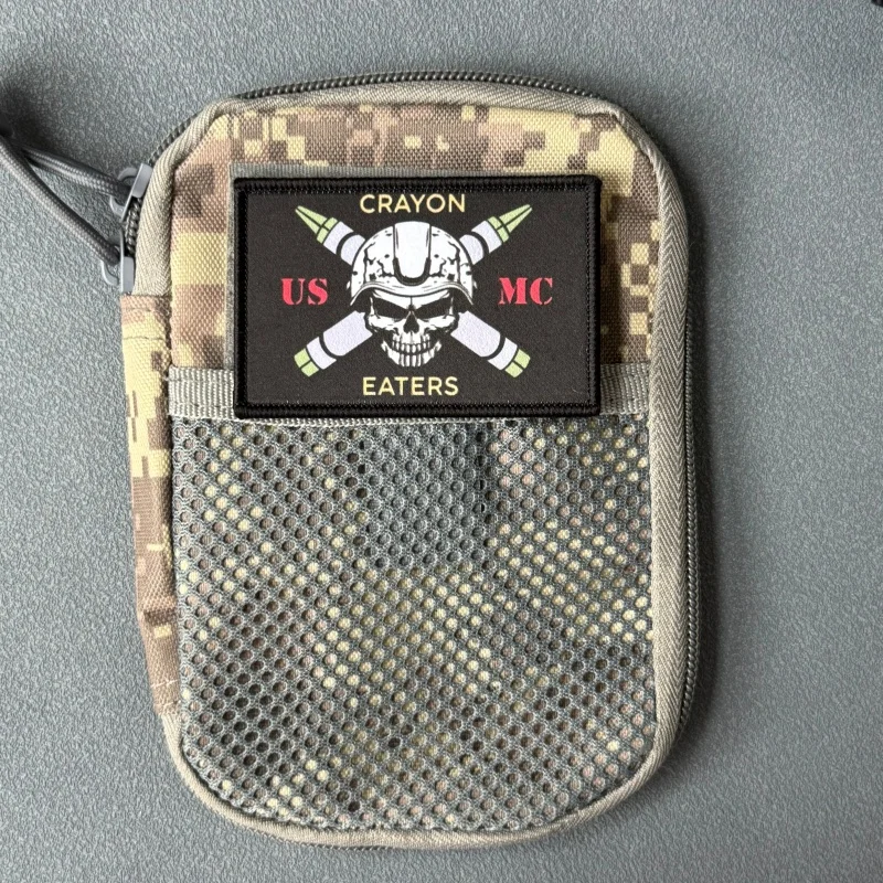 Parche Calavera Táctico Hook y Loop Morale para Morral - imagen 3