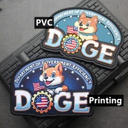 Parche táctico PVC Doge bandera EE. UU. extraíble