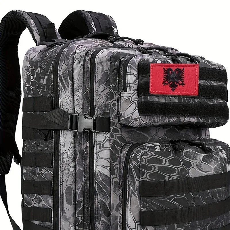 Parche táctico bordado bandera de Albania con velcro para uniforme