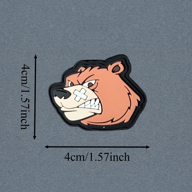 Parche PVC táctico animal con gancho y bucle para chalecos y mochilas - imagen 4