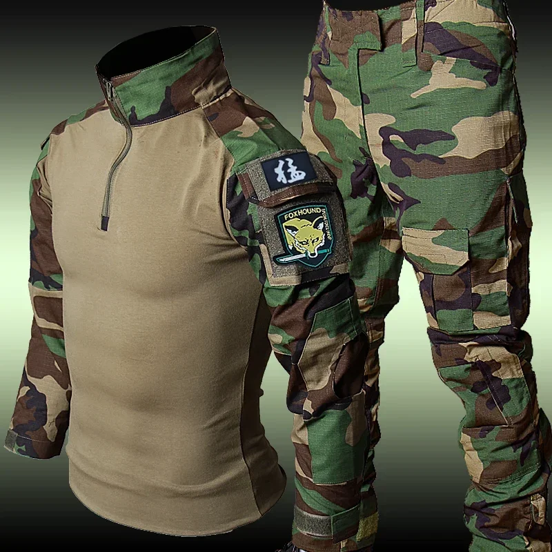 Pantalón cargo con rodilleras y bolsillos