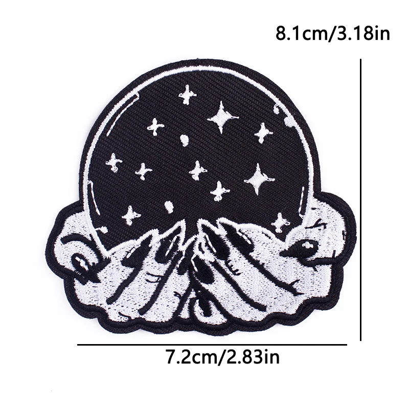 Parche Bordado Lumos Varita Mágica con Estrella – Adhesivo para Chaqueta o Morral - imagen 4