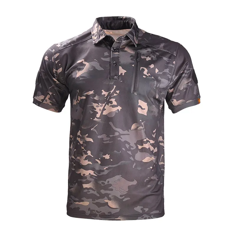 Camiseta táctica manga corta secado rápido - Camuflaje woodland - imagen 4