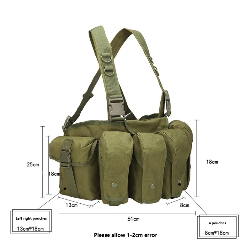 FG Atacs Chaleco táctico MOLLE camuflaje para airsoft y caza - imagen 5