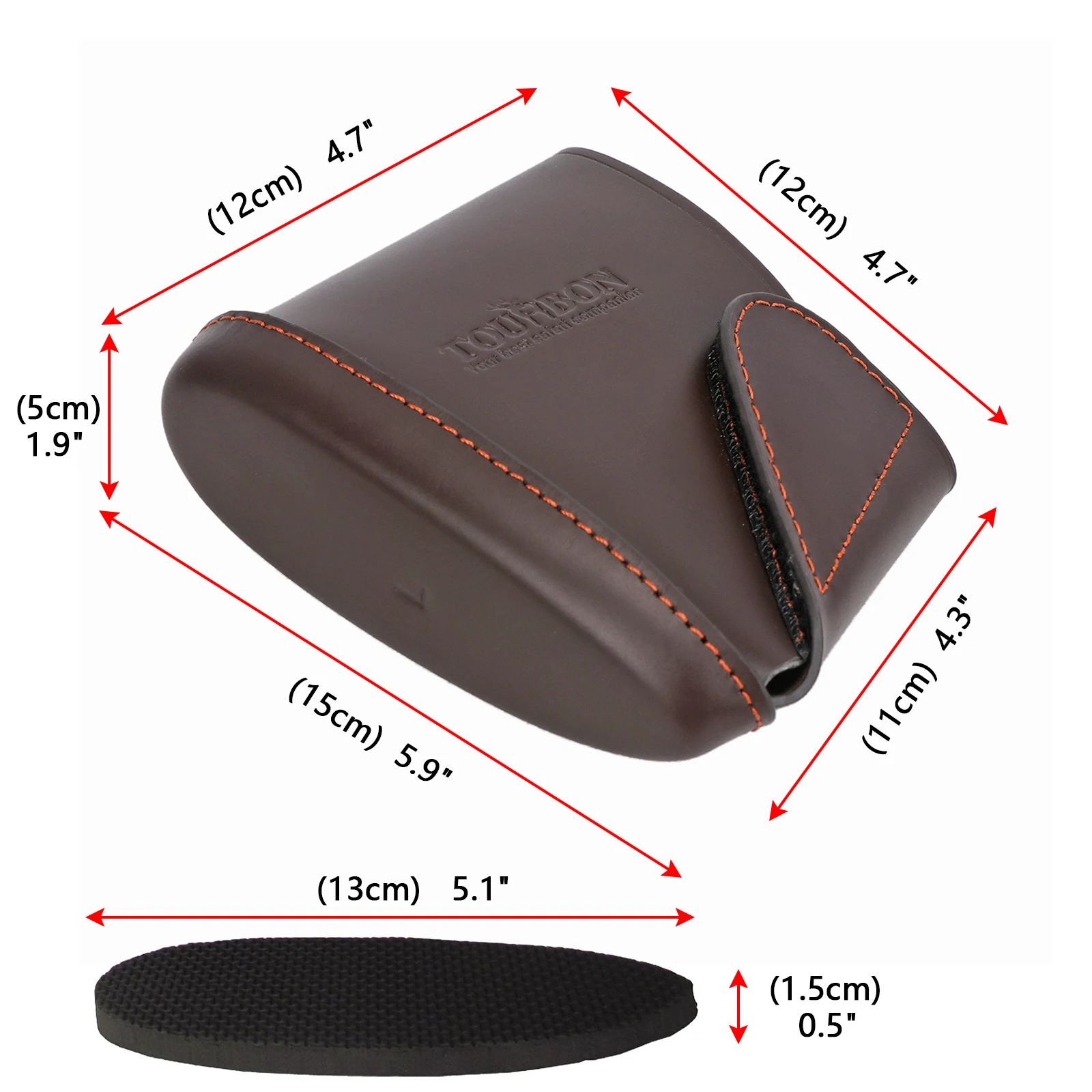 Tourbon funda antirretroceso deslizable de cuero para culata rifle - imagen 4