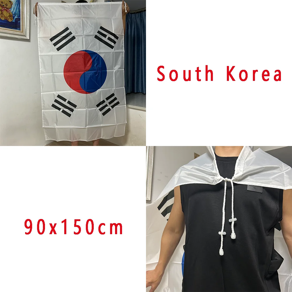 Bandera Corea del Sur tipo chal de poliéster alta resistencia interior - imagen 5