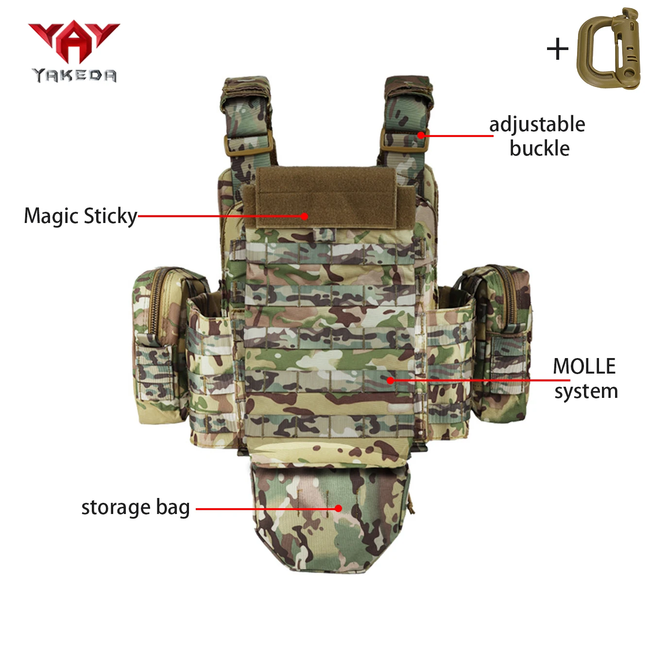 Chaleco con paneles MOLLE para añadir accesorios