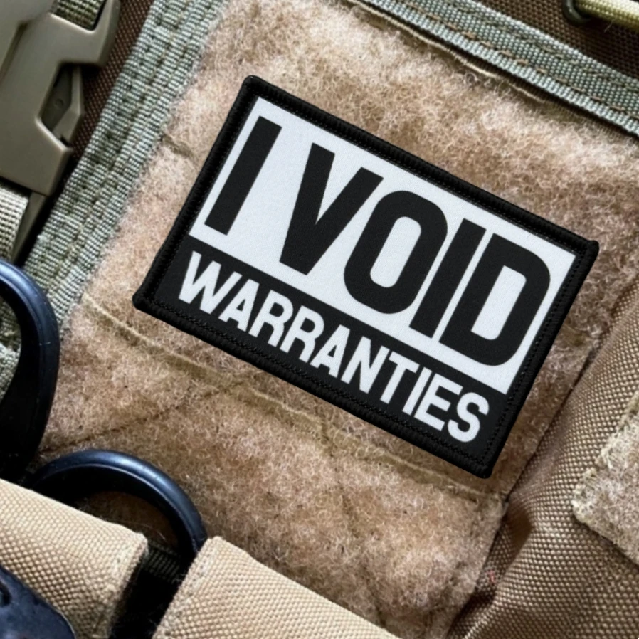 Parche táctico moral I Void Warranties – Velcro para mochila y ropa - imagen 4