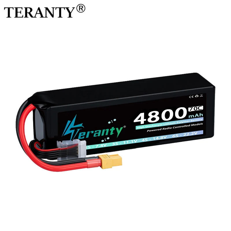 Batería LiPo TERANTY 4S 4800mAh 14.8V 70C XT60 XT90 RC - imagen 3