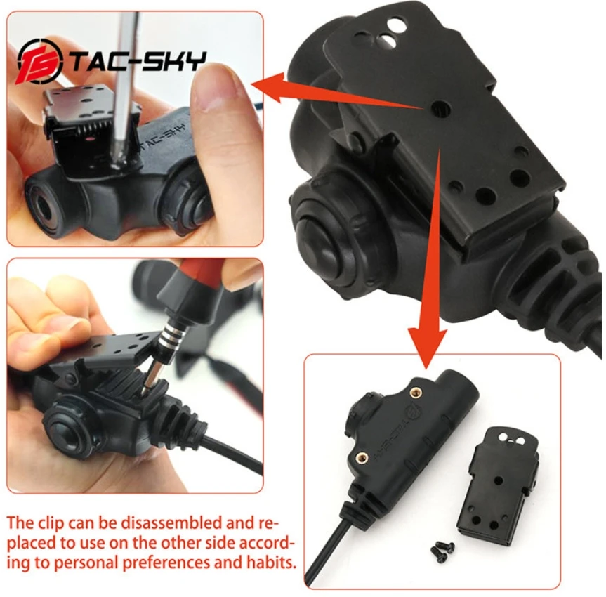 Conector PTT U94 V2 negro compatible con AN/PRC-152 y PRC-148 - imagen 4