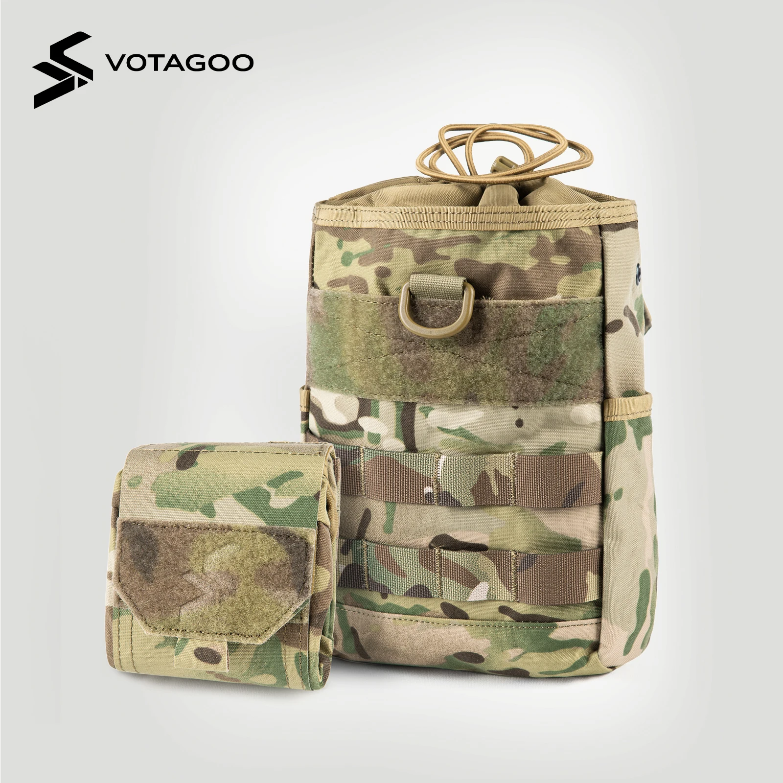 VOTAGOO riñonera táctica MOLLE plegable con cordón para revistas - imagen 3
