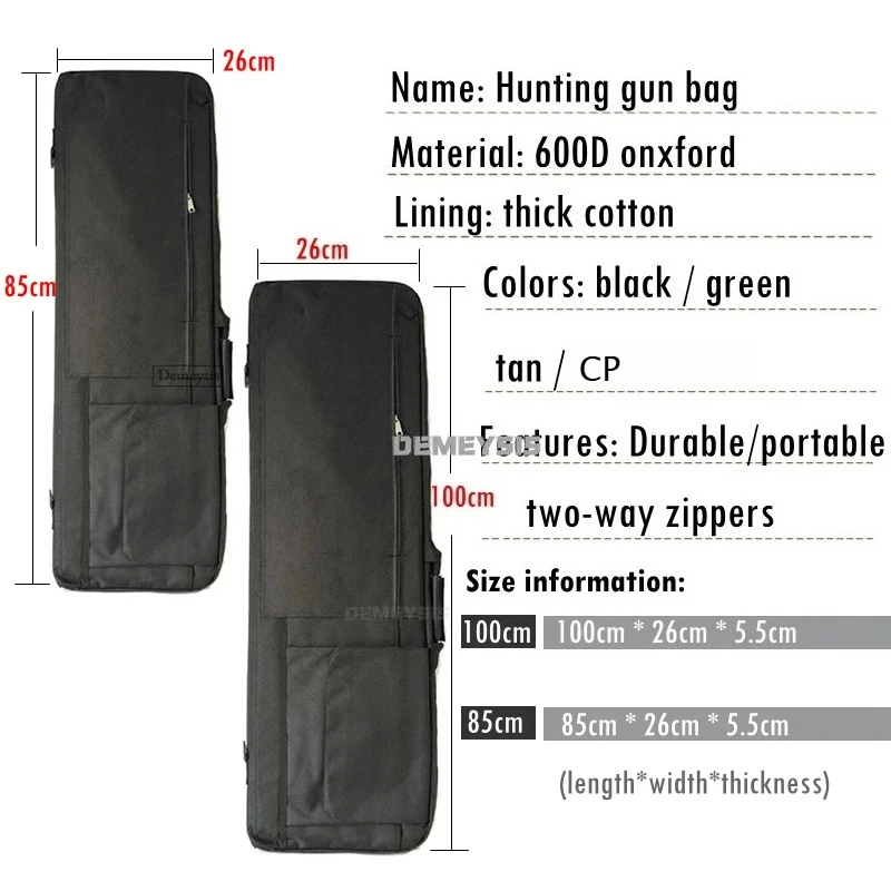 Bolsa táctica MOLLE para rifle Airsoft, estuche de transporte