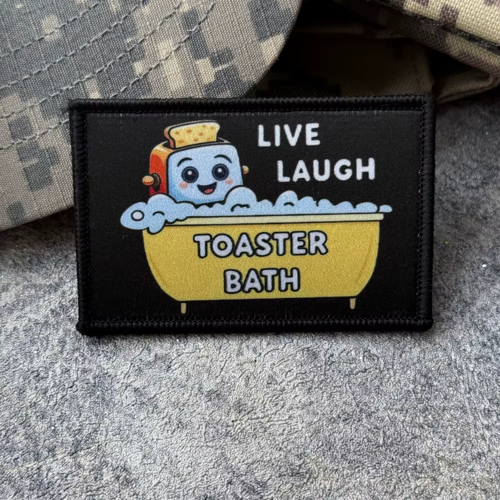 Parche táctico de morale tostadora adhesivo velcro gancho y bucle - imagen 2