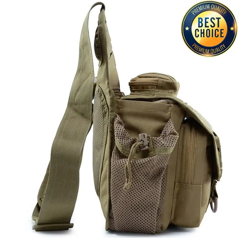 Bolsa mensajero táctica 900D impermeable resistente camuflaje woodland - imagen 2