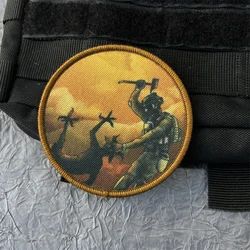 Parche táctico militar chevron demonios velcro insignia moral
