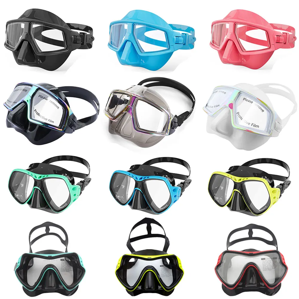 Máscara de buceo adulto silicona HD vidrio templado antiniebla