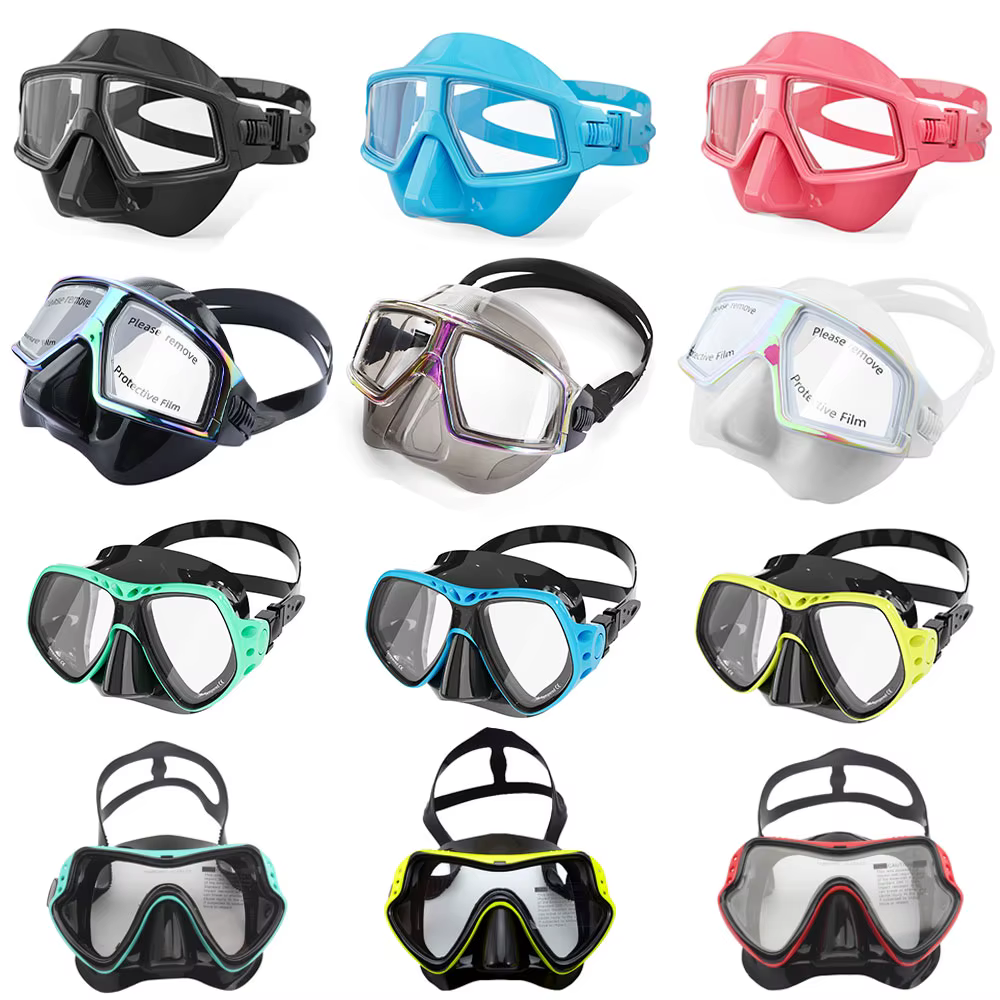 Máscara de buceo adulto silicona HD vidrio templado antiniebla