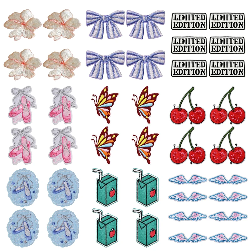 Parches bordados estilo coquette