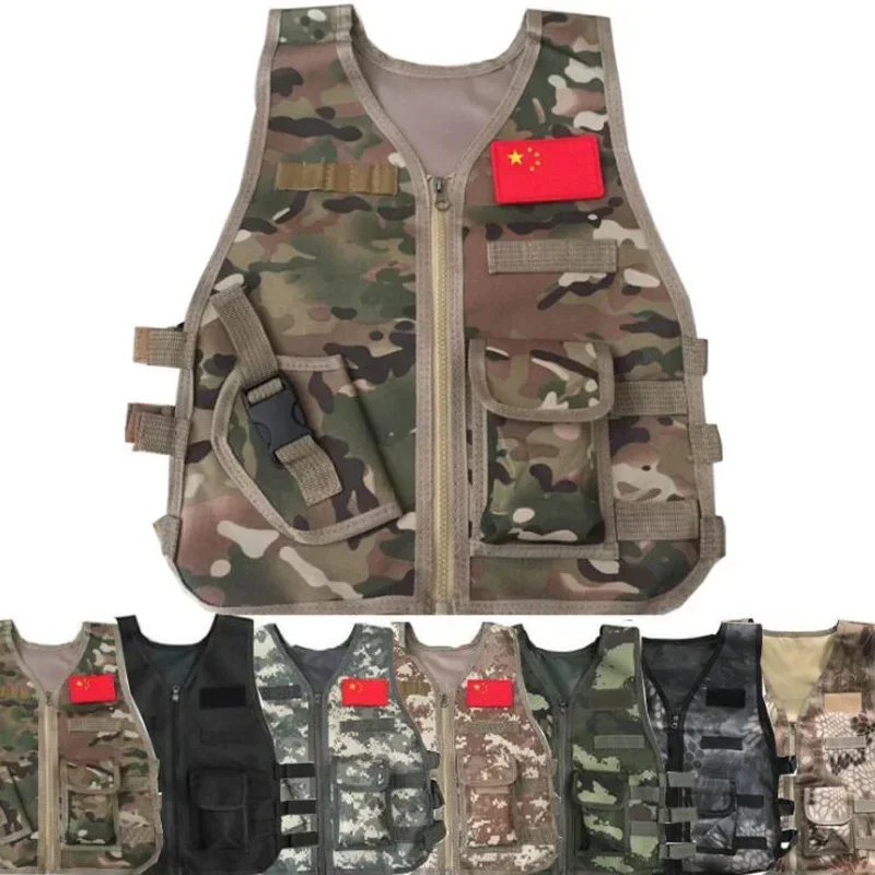 Chaleco táctico camuflaje infantil para airsoft y paintball exteriores - imagen 4
