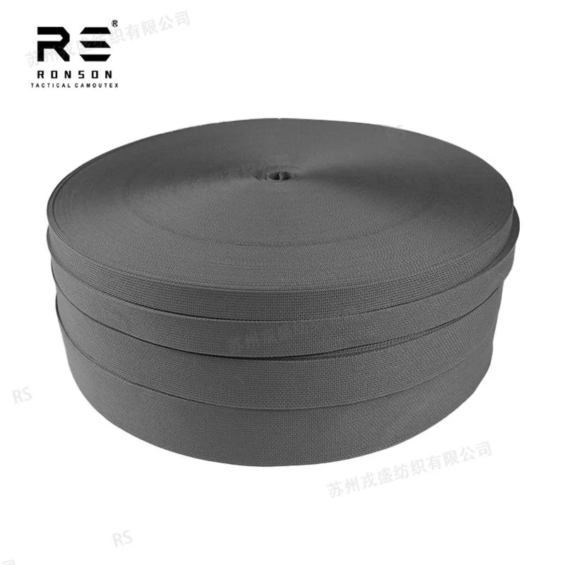 Cinta de nylon gris para correas de chaleco y equipaje