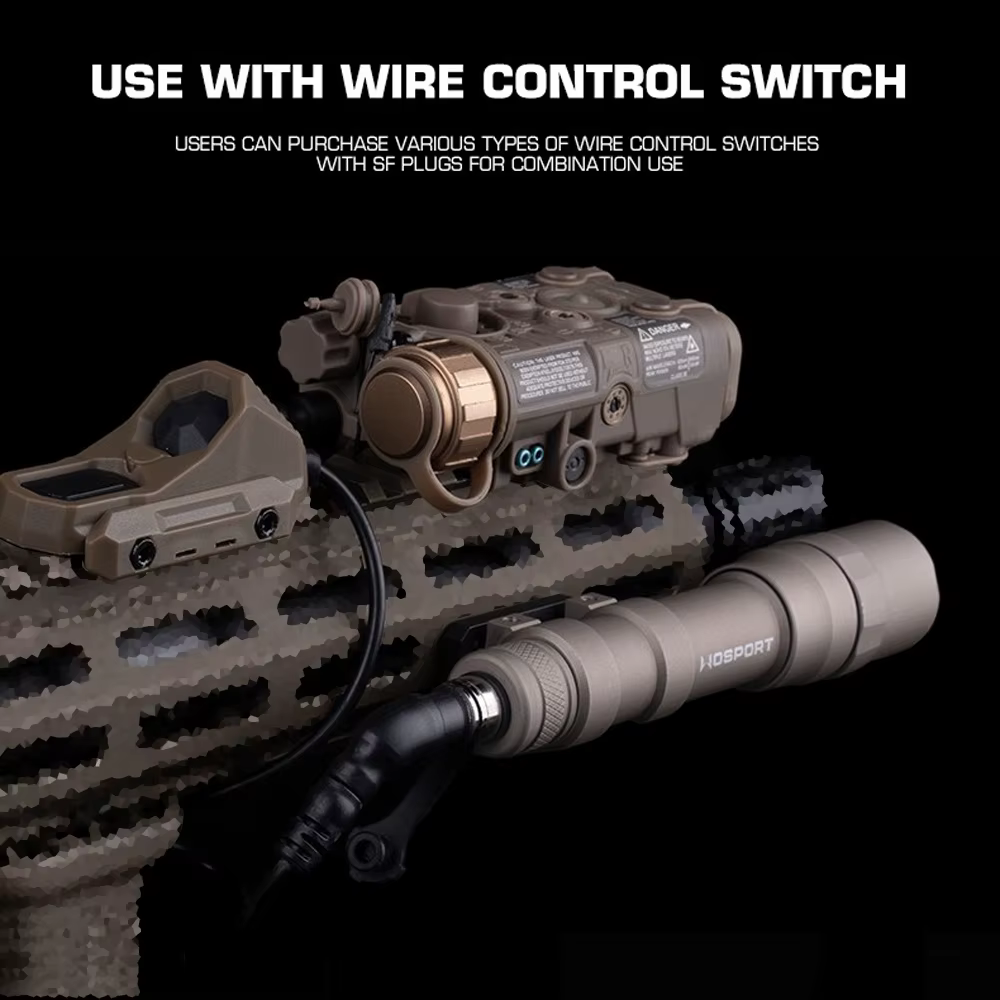 Tapa trasera metálica para linterna táctica con interruptor de presión - imagen 2