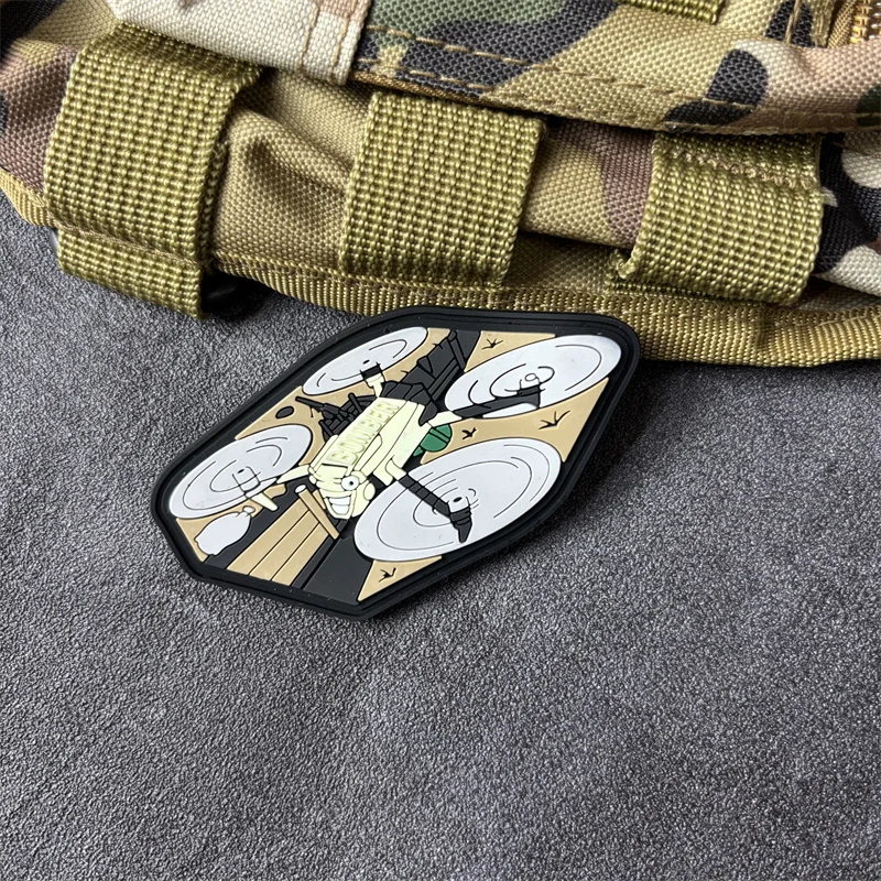 Parche táctico UAV militar PVC con gancho y bucle para ropa y mochila - imagen 4