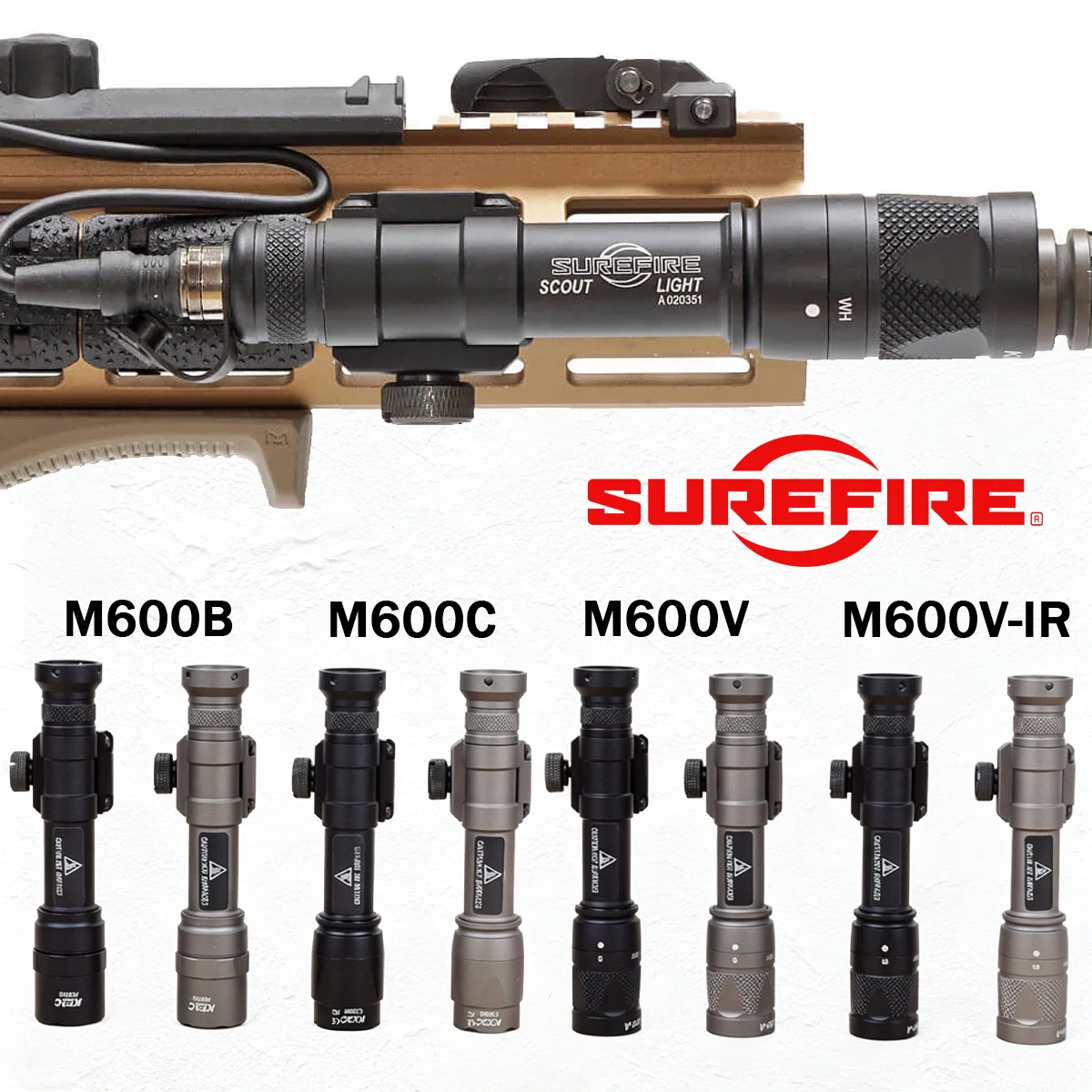 SureFire M600 Linterna táctica LED IR para riel Picatinny - imagen 5