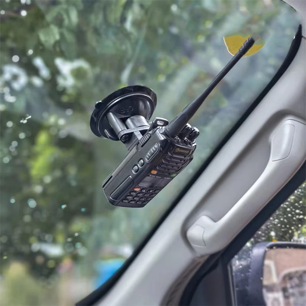Base de montaje táctica walkie-talkie con ventosa y soporte ajustable - imagen 4