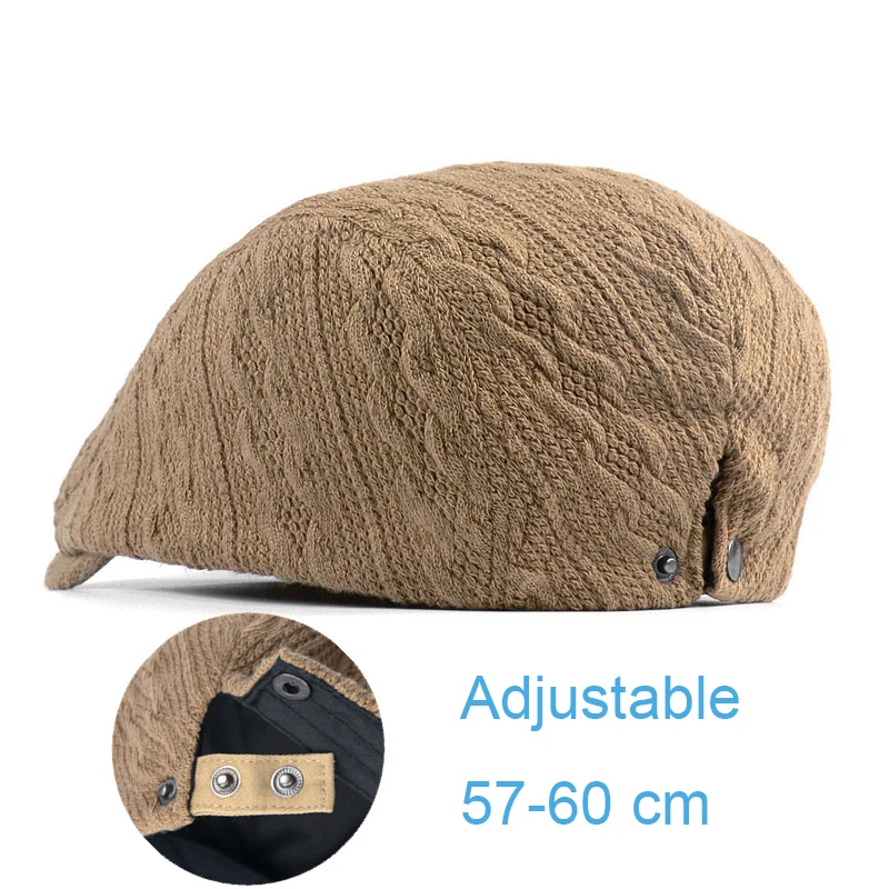 Boina de punto vintage cálida unisex – estilo Gatsby para invierno