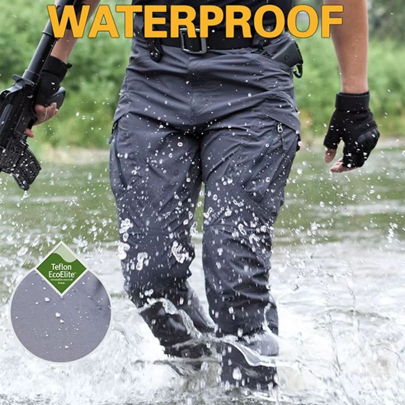Pantalones tácticos impermeables MOLLE cargo ripstop