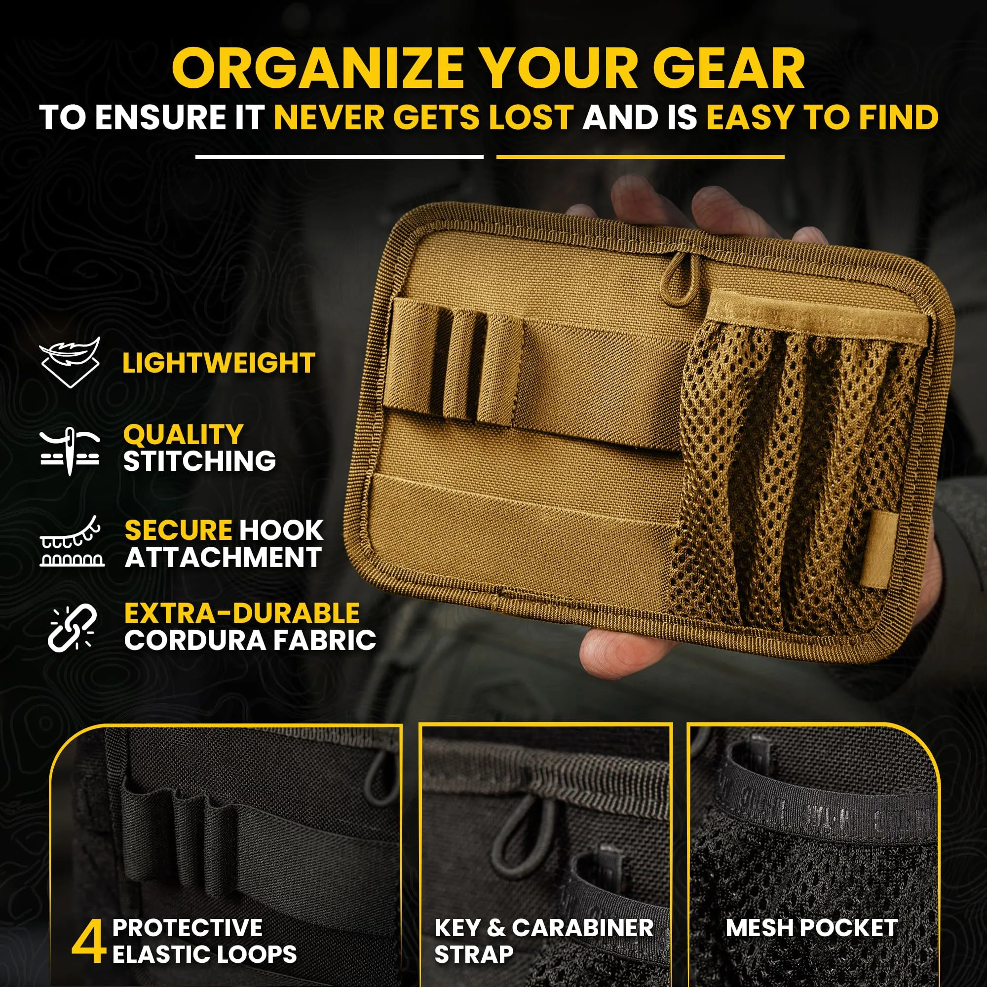Panel organizador táctico modular para mochila con velcro - imagen 5