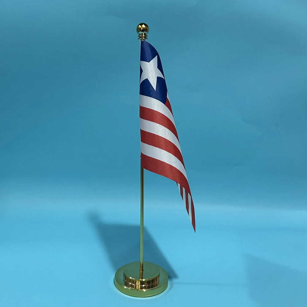 SKY FLAG Bandera Liberia poliéster para escritorio