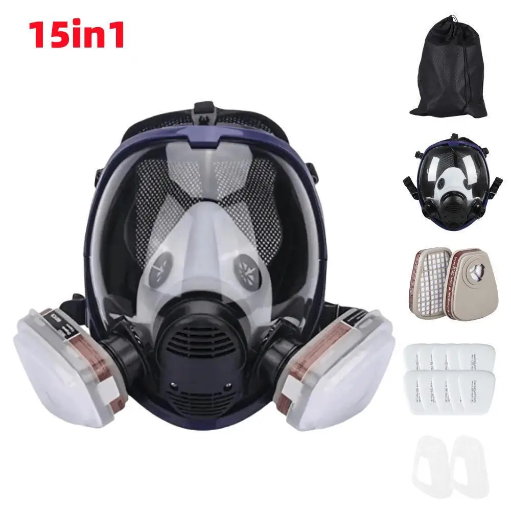 Máscara facial completa con visor antivaho