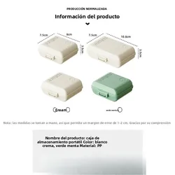 Caja estanca de pastillas portátil para exterior