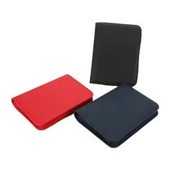 Álbum de tarjetas con cremallera PU, bolsillo fijo para colecciones