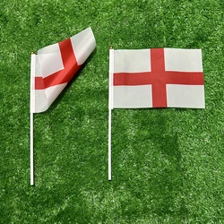 Bandera Inglaterra poliéster con asta plástica para ondear a mano