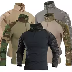Camisa táctica de camuflaje ripstop para airsoft y senderismo