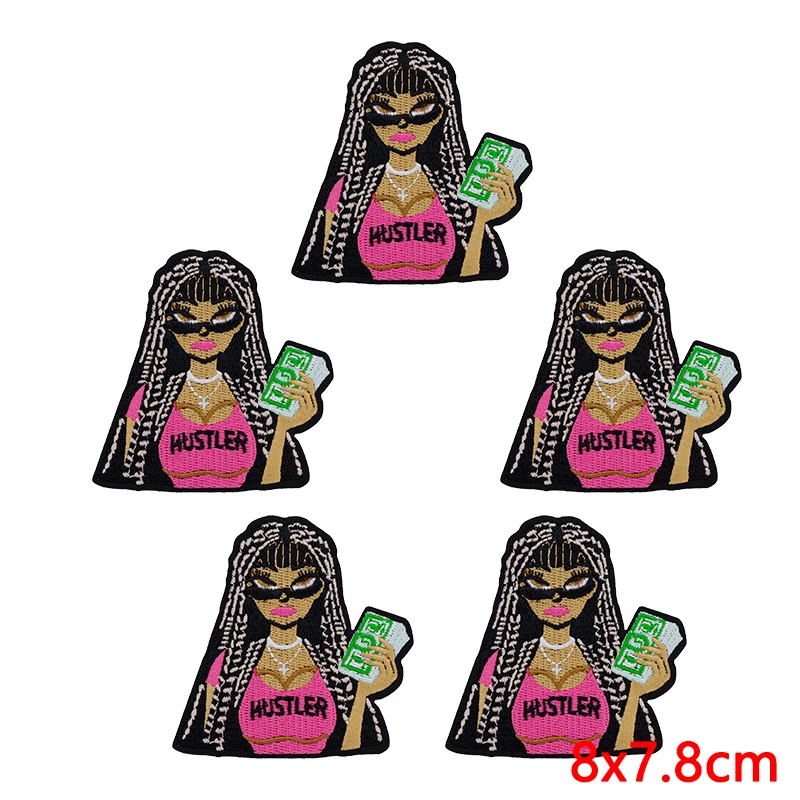 Parche bordado DIY militar negro con caricatura para chaquetas y mochilas - imagen 4