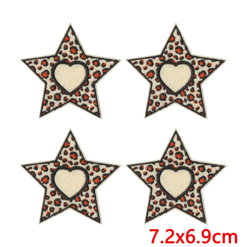 Parche termoadhesivo bordado rayos y estrellas rock con animales - imagen 3
