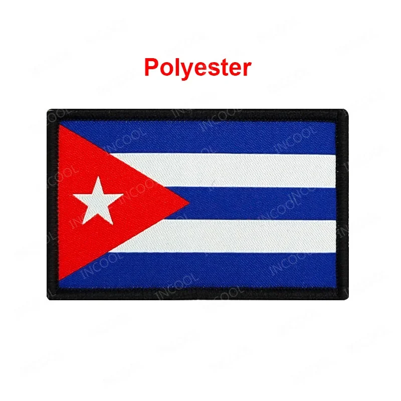Parche PVC bandera Cuba reflectante IR apliques rayas hombros