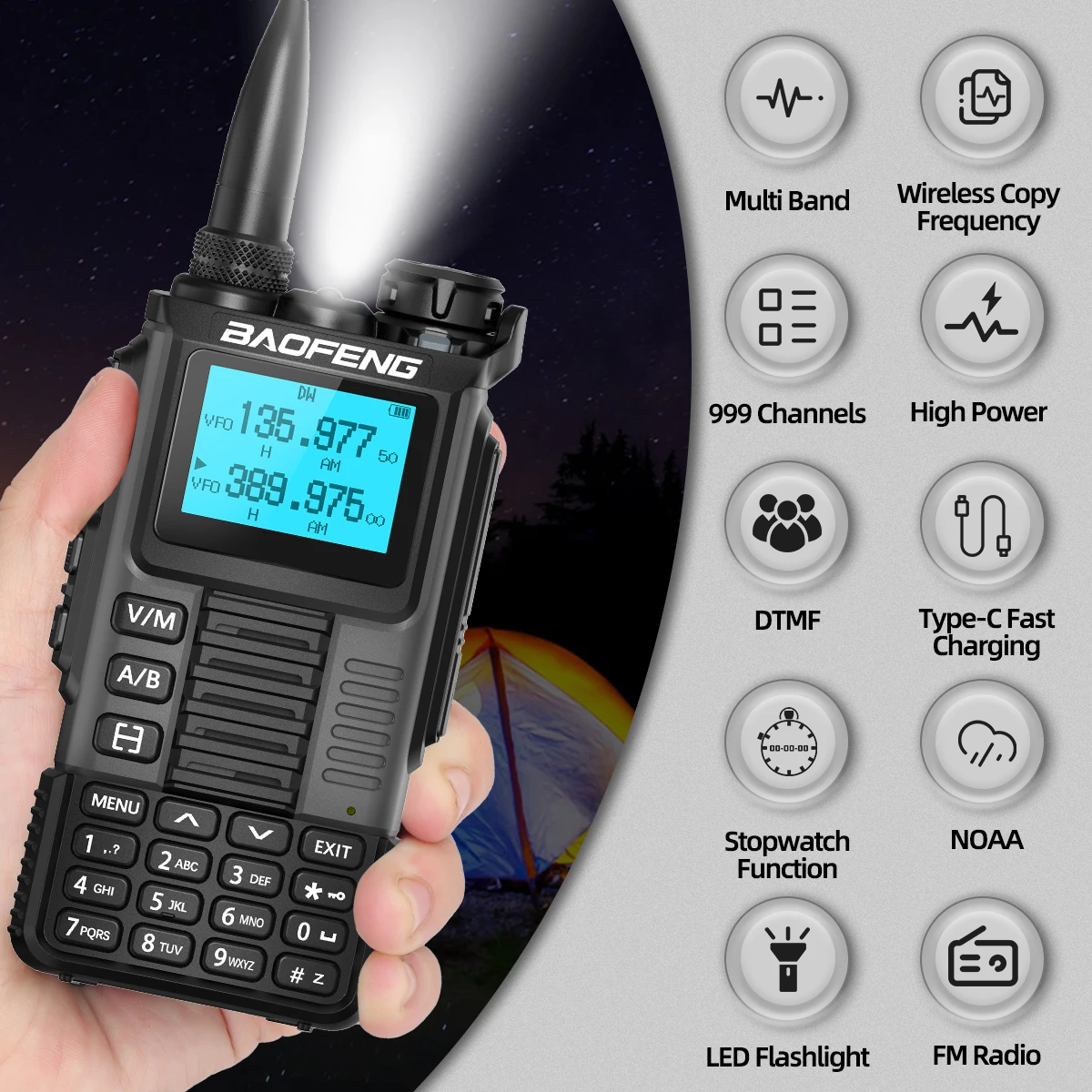 Baofeng UV-K67 Walkie talkie DTMF y NOAA para radioaficionados - imagen 4