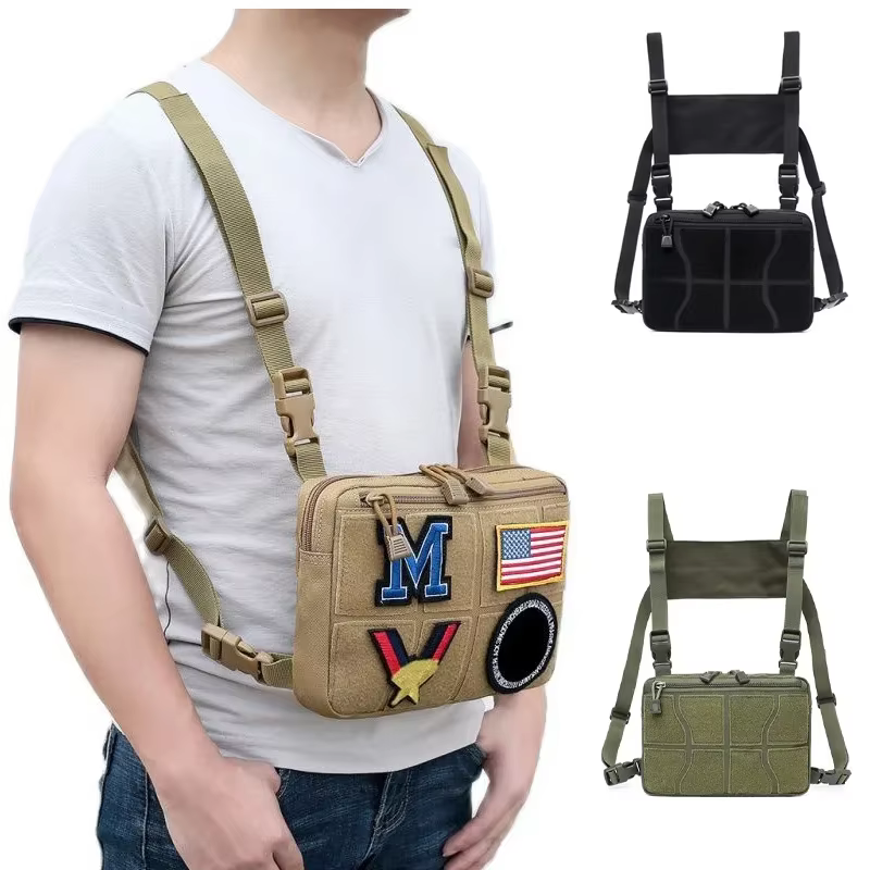 Bolsa tactica MOLLE para chaleco de pecho y rinonera EDC uso exterior - imagen 4