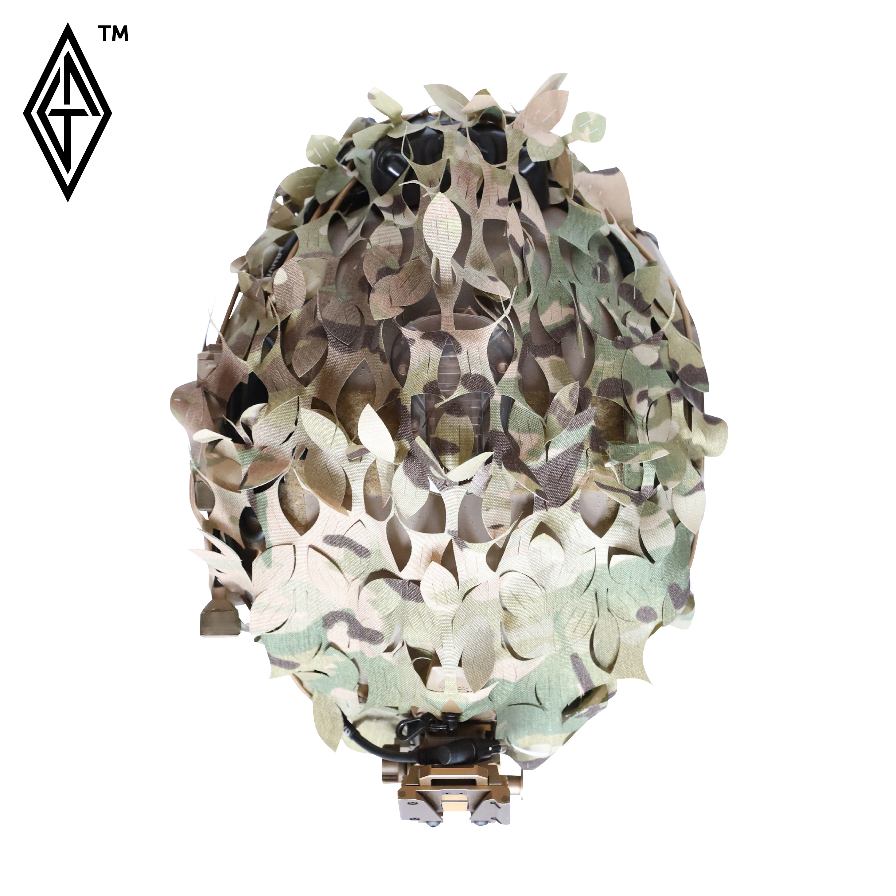 Funda casco táctica camuflaje 3D modular con hojas multi-forma - imagen 2