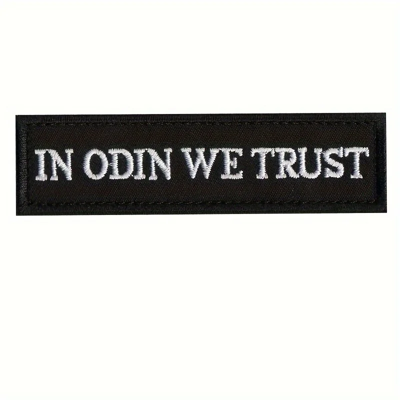 Parche bordado táctico Odin We Trust con velcro para equipo - imagen 2