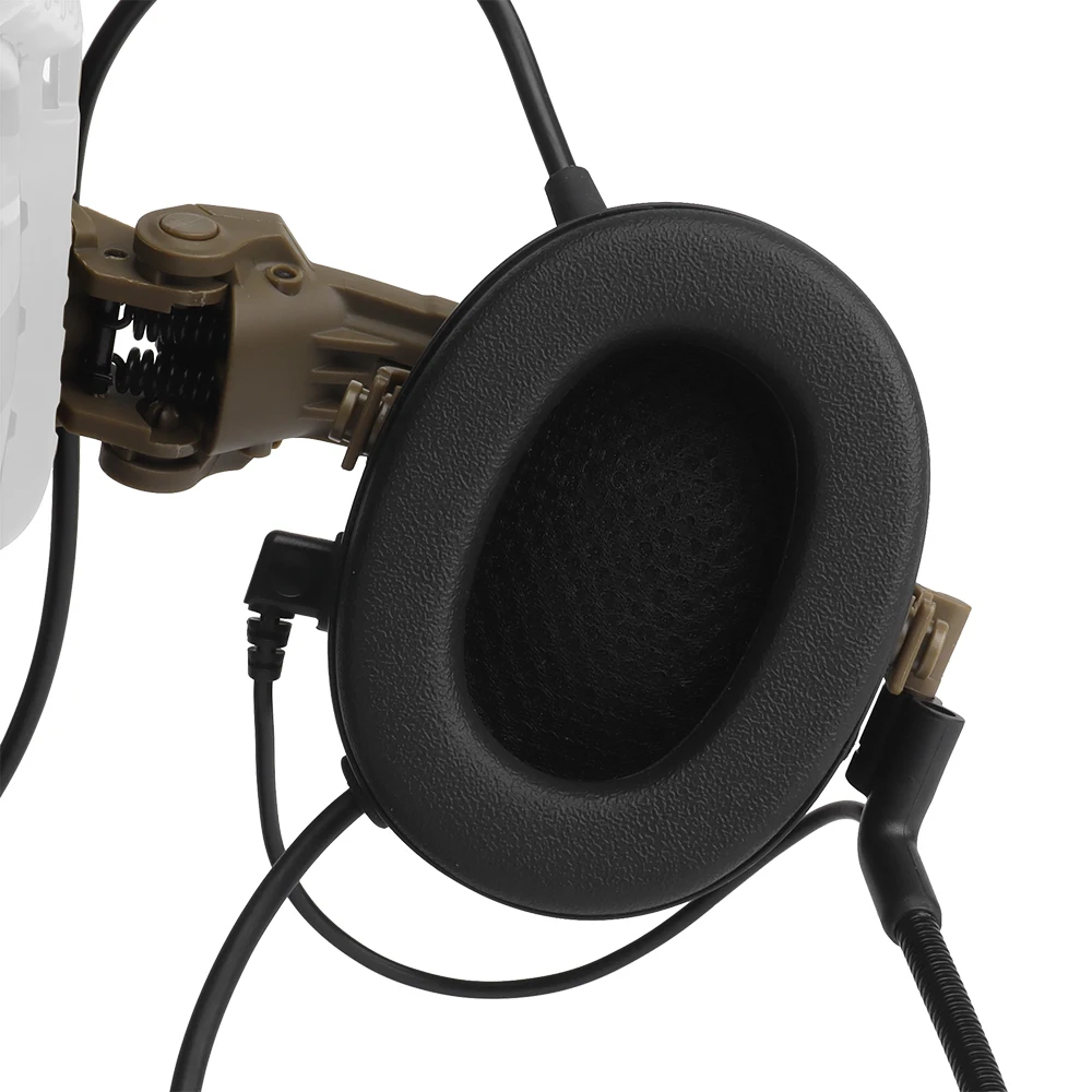 Auriculares tácticos C5 cancelación de ruido con adaptador riel - imagen 2