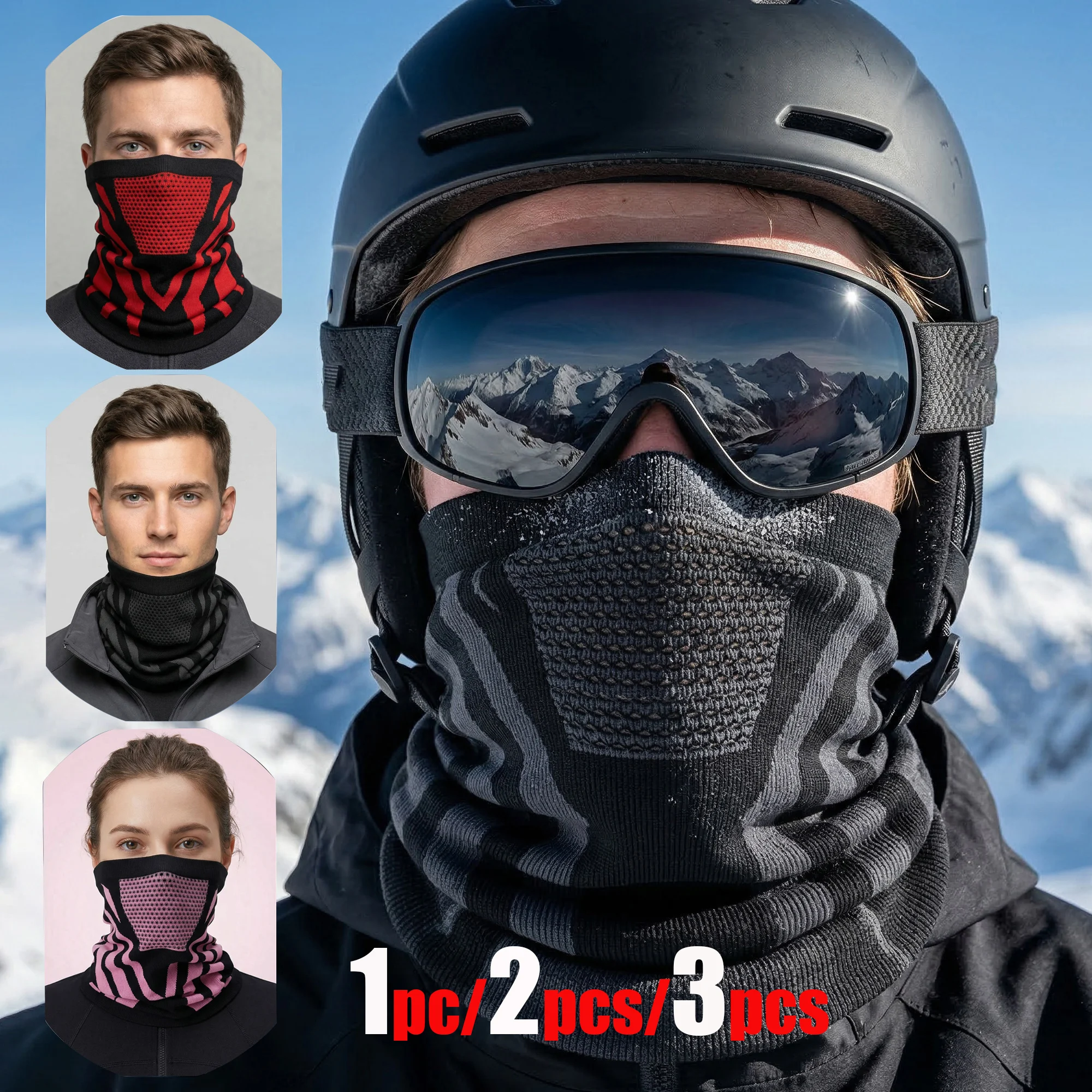 Máscara facial térmica para esquí y ciclismo en aire libre - imagen 4