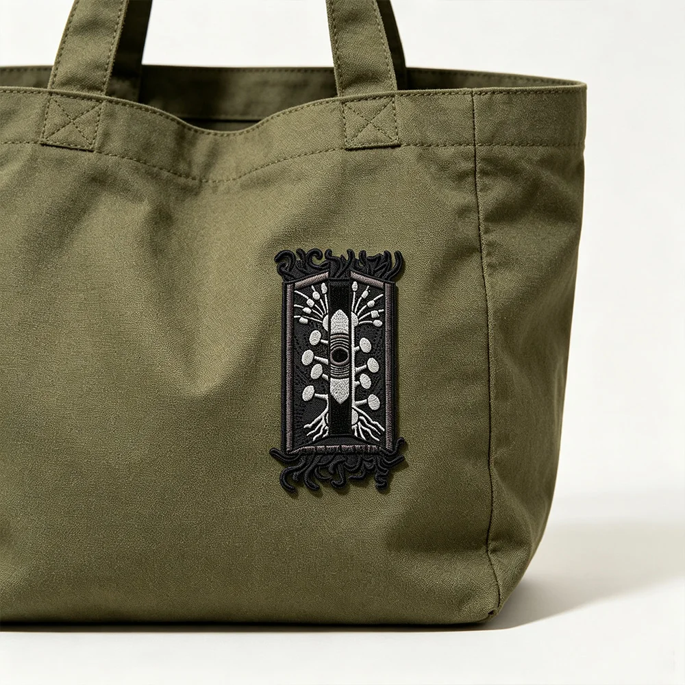 Parche bordado gótico "Gateway To Truth" – termosellable para ropa